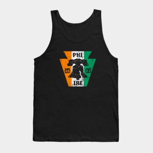 Irish Flag PHI IRE Liberty Bell Keyston Philadelphia PA Tank Top